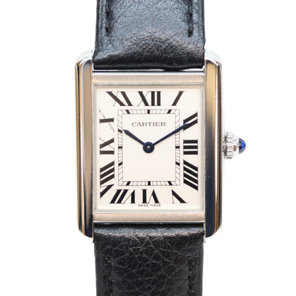 Cartier Tank Solo SM Quartz Silver Dial Stainless Watch