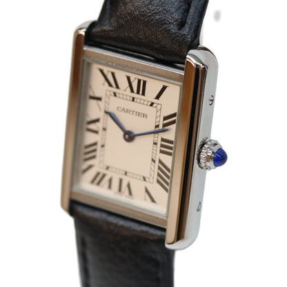 Cartier Tank Solo SM Quartz Silver Dial Stainless Watch