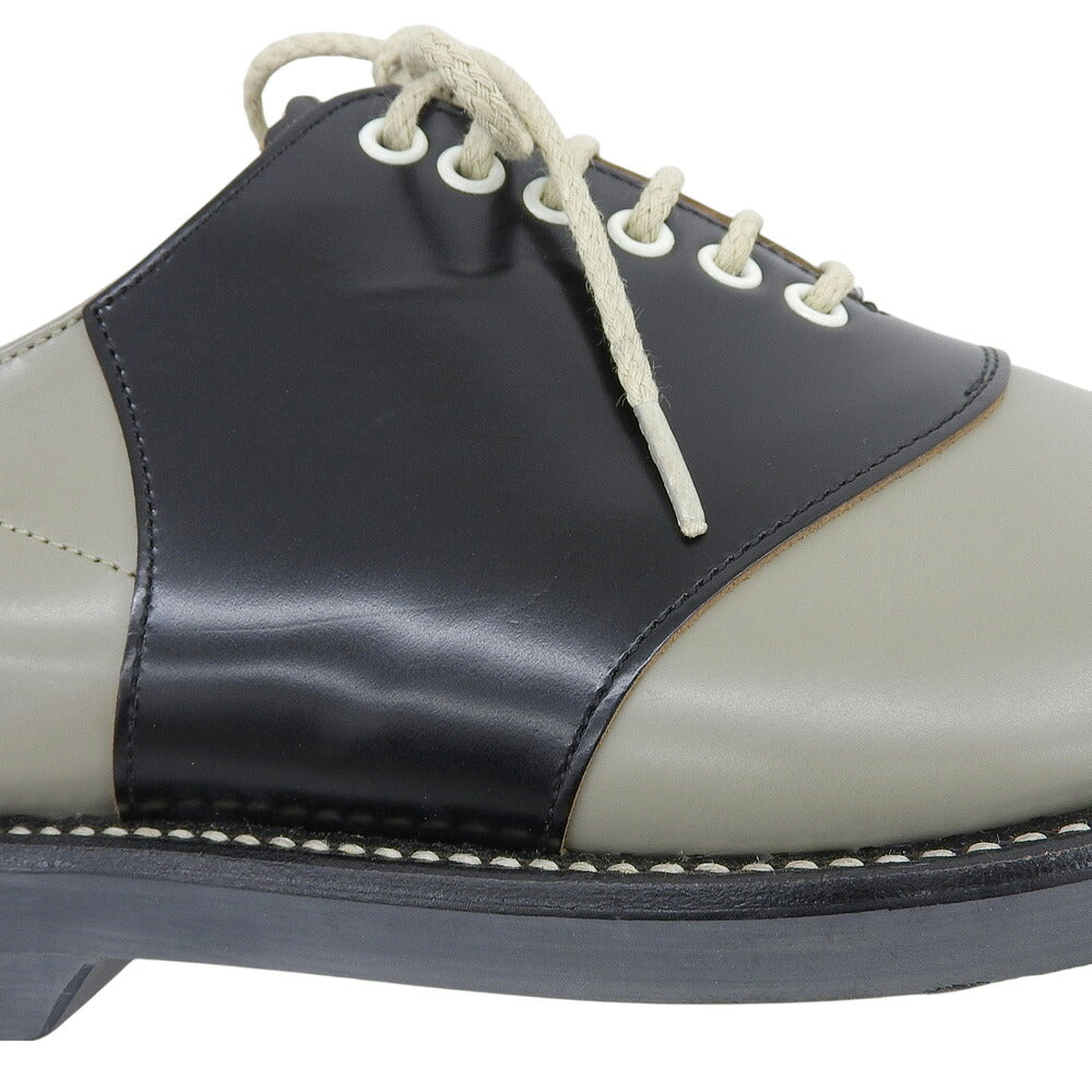 REGAL Leather Saddle Shoes Black/Grey Sneakers Size 25.5