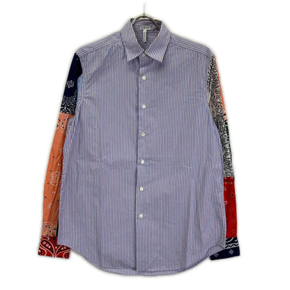 LOEWE 2019 Multi-Color Bandana Sleeve Stripe Shirt Size 37