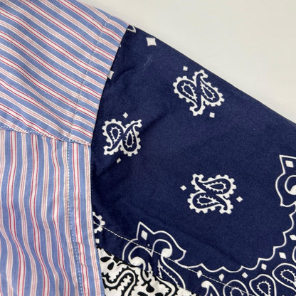 LOEWE 2019 Multi-Color Bandana Sleeve Stripe Shirt Size 37