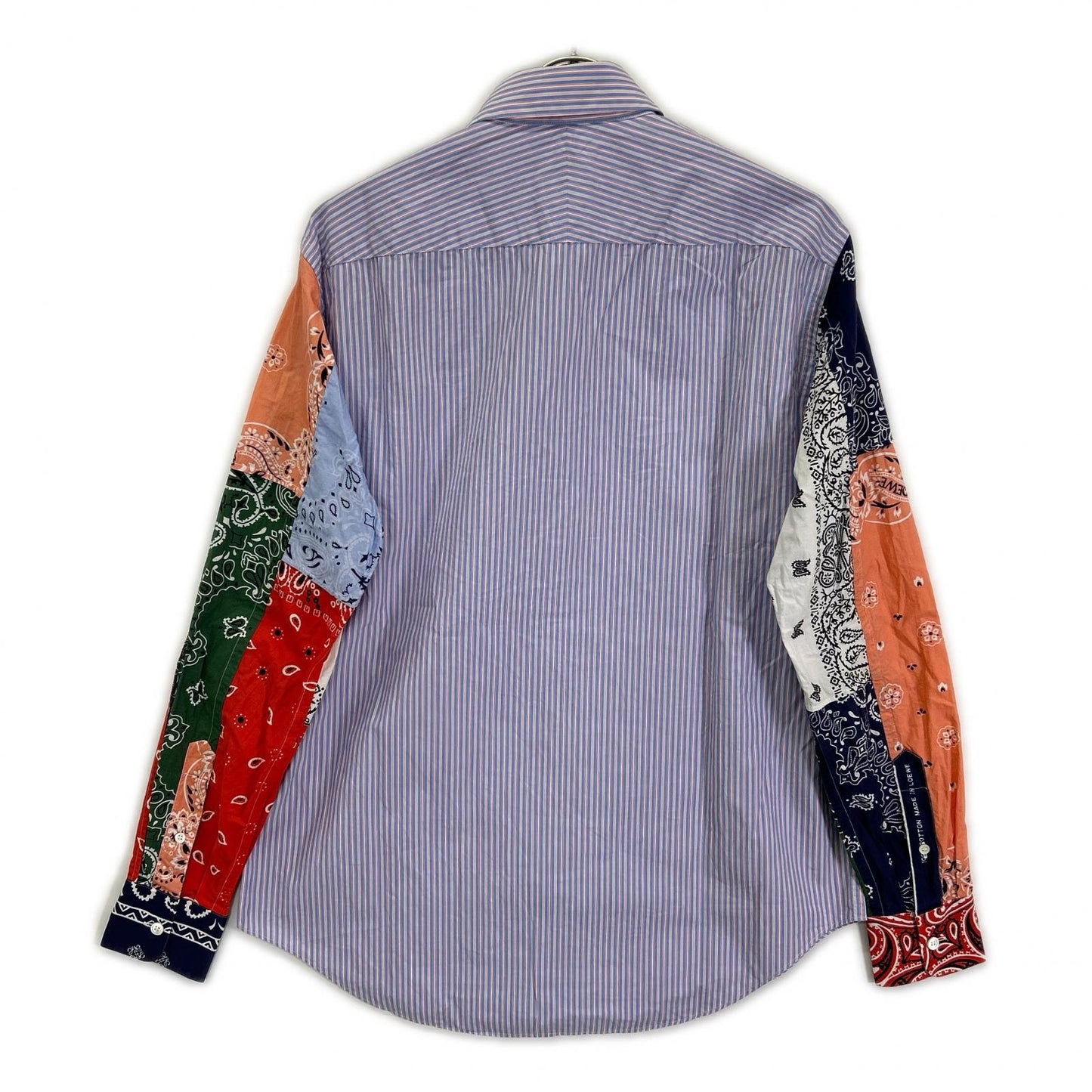 LOEWE 2019 Multi-Color Bandana Sleeve Stripe Shirt Size 37