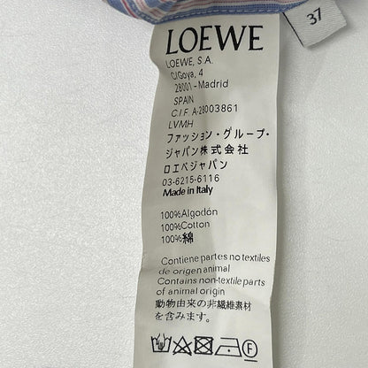 LOEWE 2019 Multi-Color Bandana Sleeve Stripe Shirt Size 37