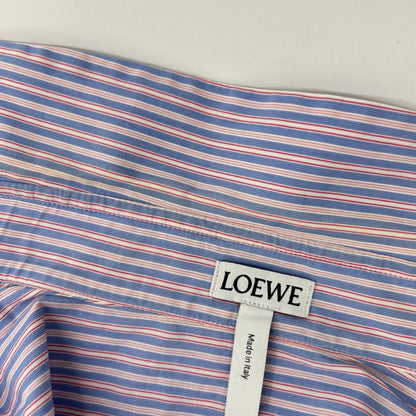 LOEWE 2019 Multi-Color Bandana Sleeve Stripe Shirt Size 37