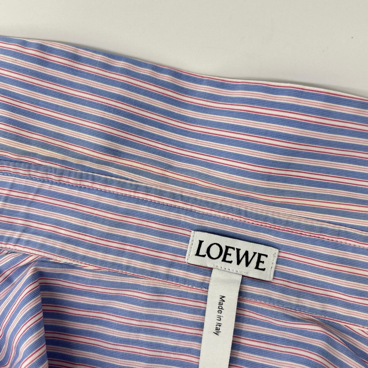 LOEWE 2019 Multi-Color Bandana Sleeve Stripe Shirt Size 37