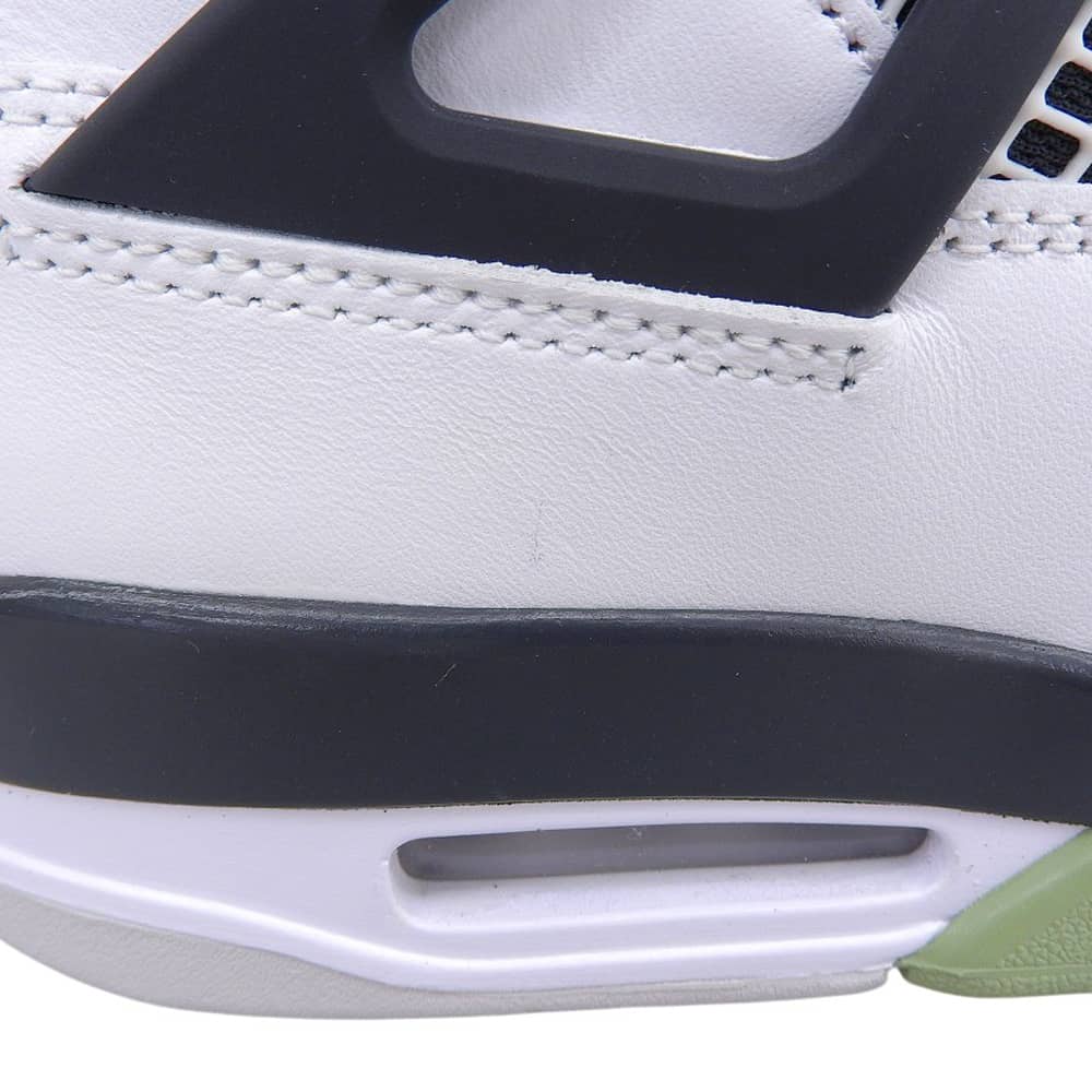 NIKE Air Jordan 4 Sneakers White/Oil Green Size 10.5(US)