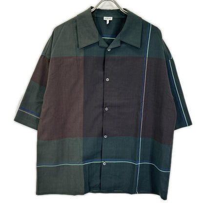 LOEWE Wool Anagram Check Shirt Multi Size 37