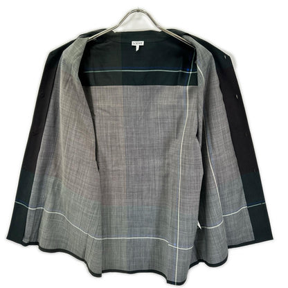 LOEWE Wool Anagram Check Shirt Multi Size 37