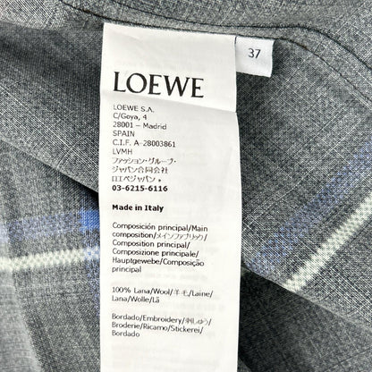 LOEWE Wool Anagram Check Shirt Multi Size 37