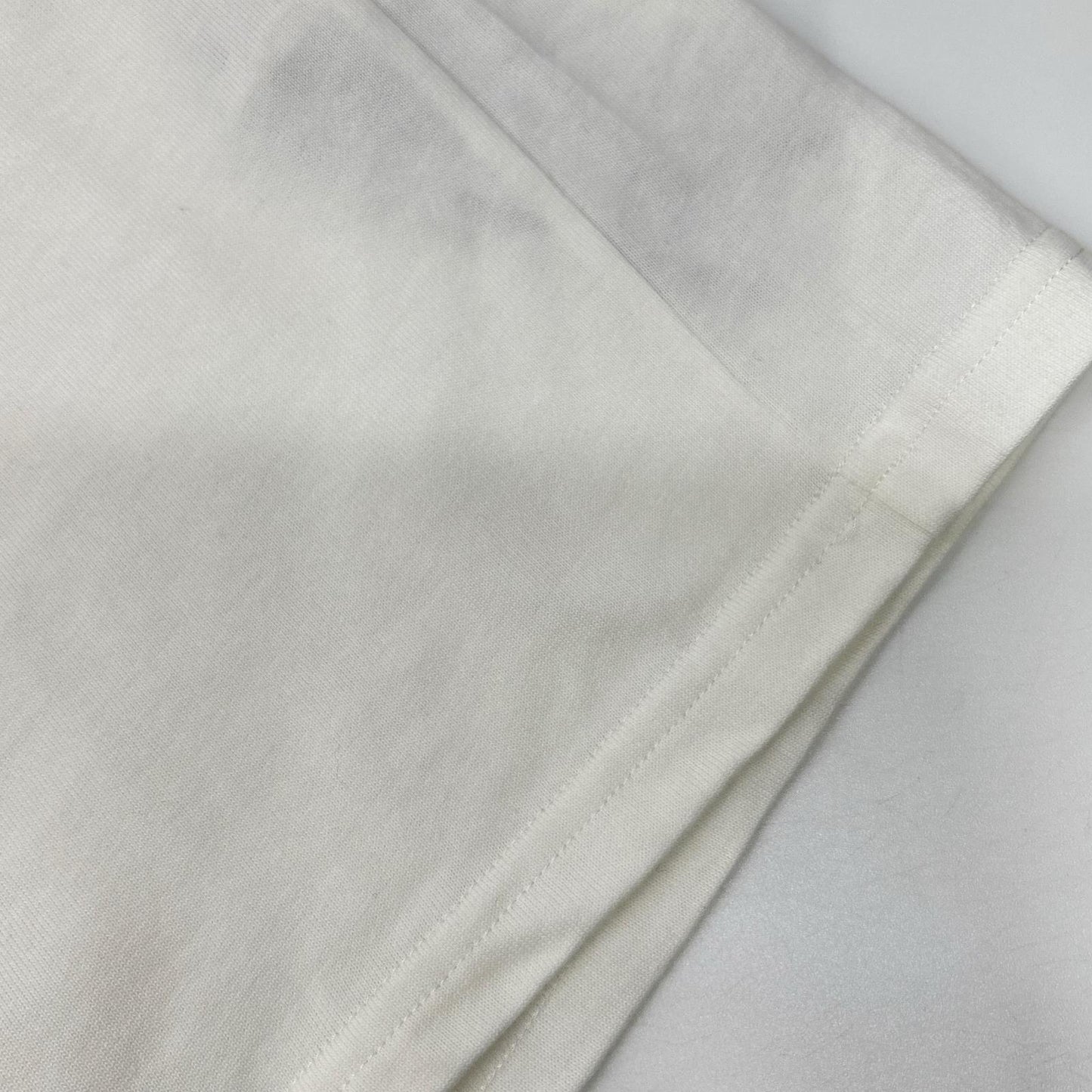 JIL SANDER J47GC0153 White Leather Patch Logo T-Shirt Size S