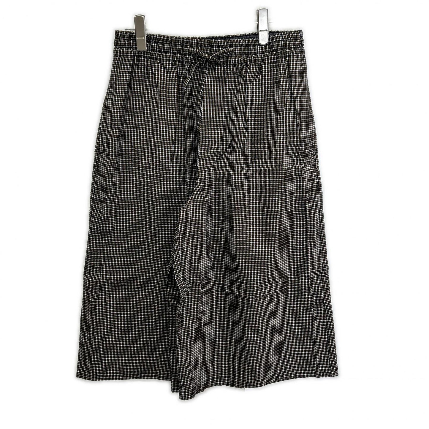 LOEWE Paula's Ibiza Micro Check Linen Shorts Size S