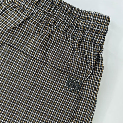LOEWE Paula's Ibiza Micro Check Linen Shorts Size S