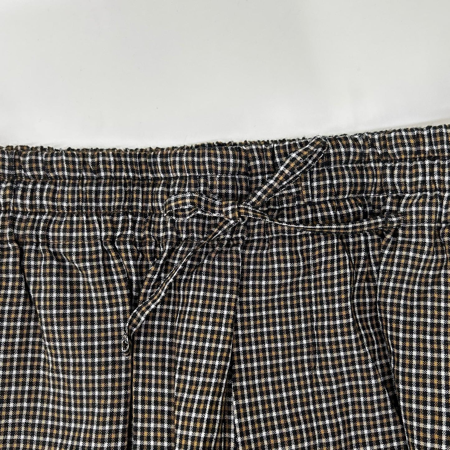 LOEWE Paula's Ibiza Micro Check Linen Shorts Size S