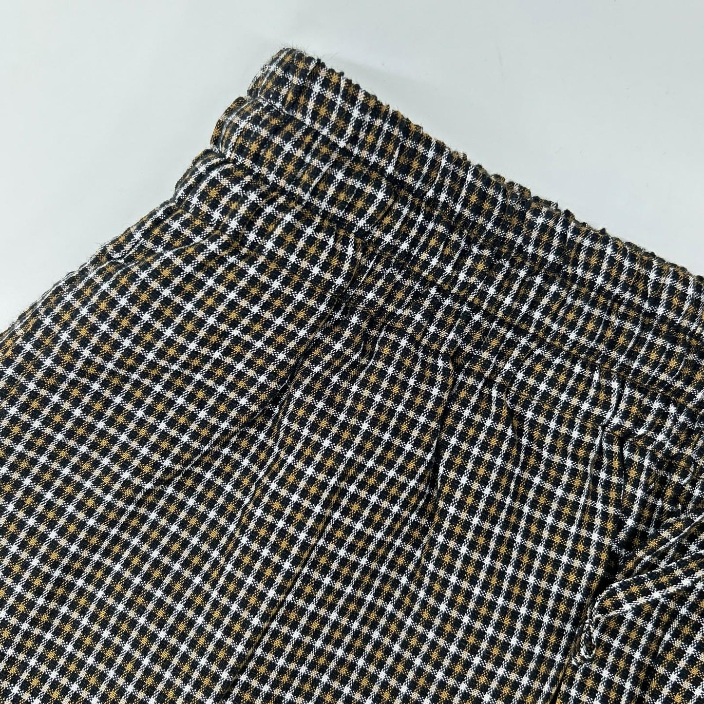 LOEWE Paula's Ibiza Micro Check Linen Shorts Size S