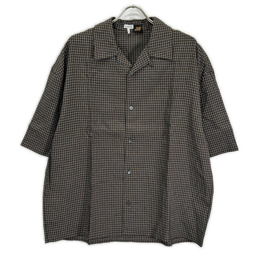 LOEWE Paula's Ibiza Micro Check Shirt Black/Yellow Size 38