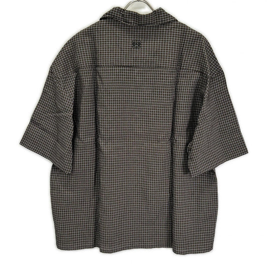 LOEWE Paula's Ibiza Micro Check Shirt Black/Yellow Size 38