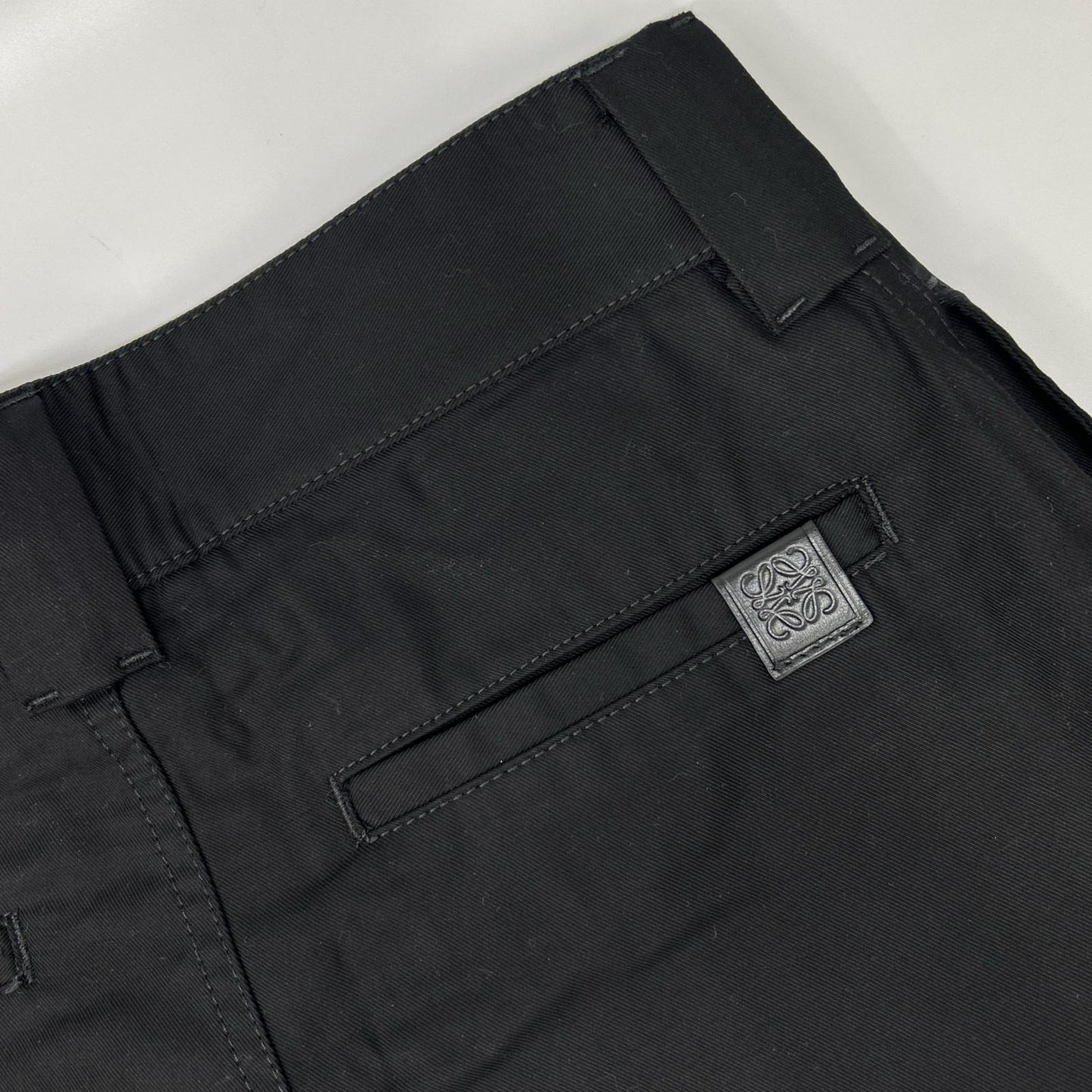 LOEWE Paula's Ibiza Black Pleated Cotton Shorts Size 44