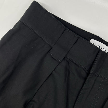 LOEWE Paula's Ibiza Black Pleated Cotton Shorts Size 44