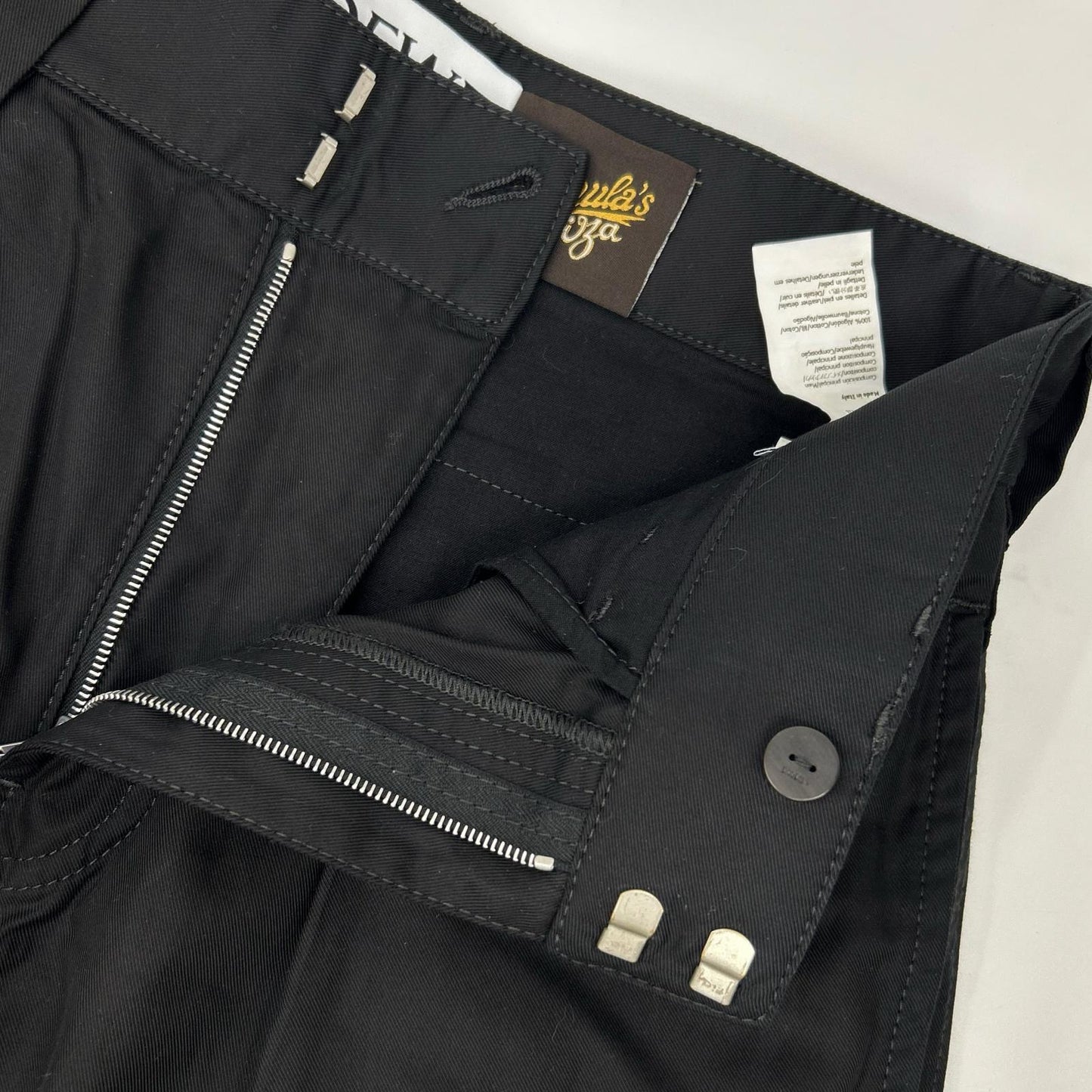 LOEWE Paula's Ibiza Black Pleated Cotton Shorts Size 44