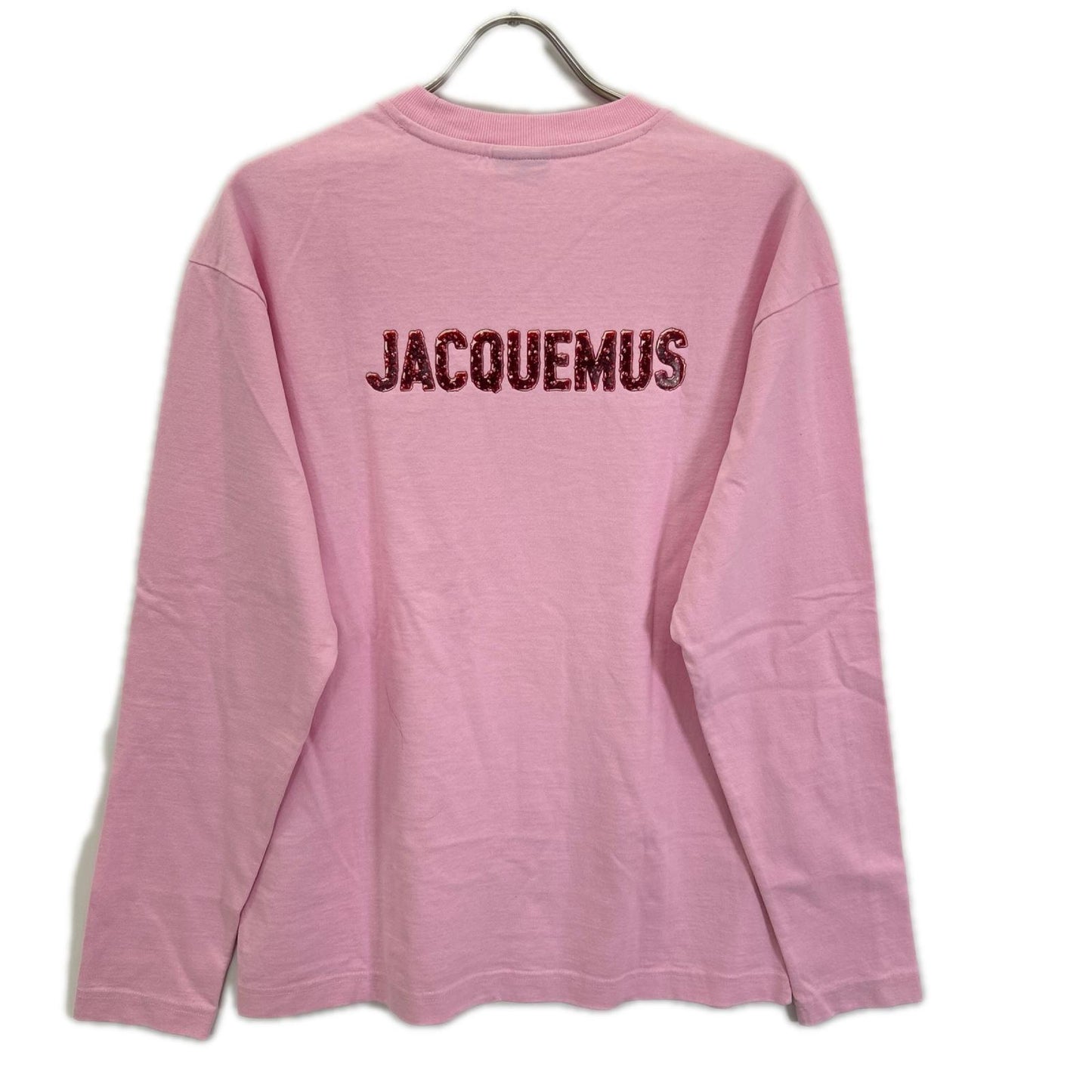 JACQUEMEUS Logo Long Sleeve T-Shirt Pink Size S