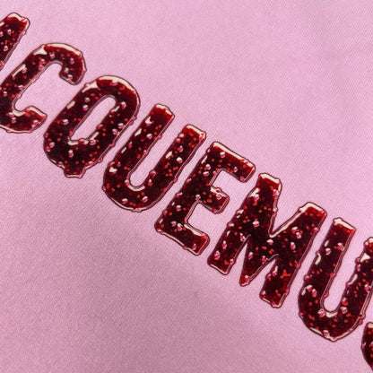 JACQUEMEUS Logo Long Sleeve T-Shirt Pink Size S