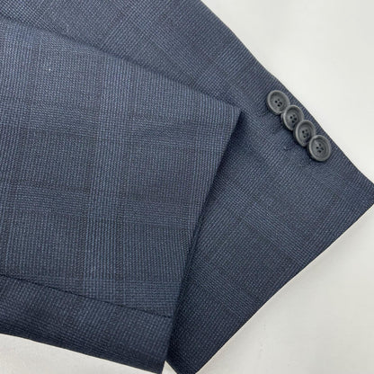 HUGOBOSS Navy Glen Check Wool Suit Size 40R