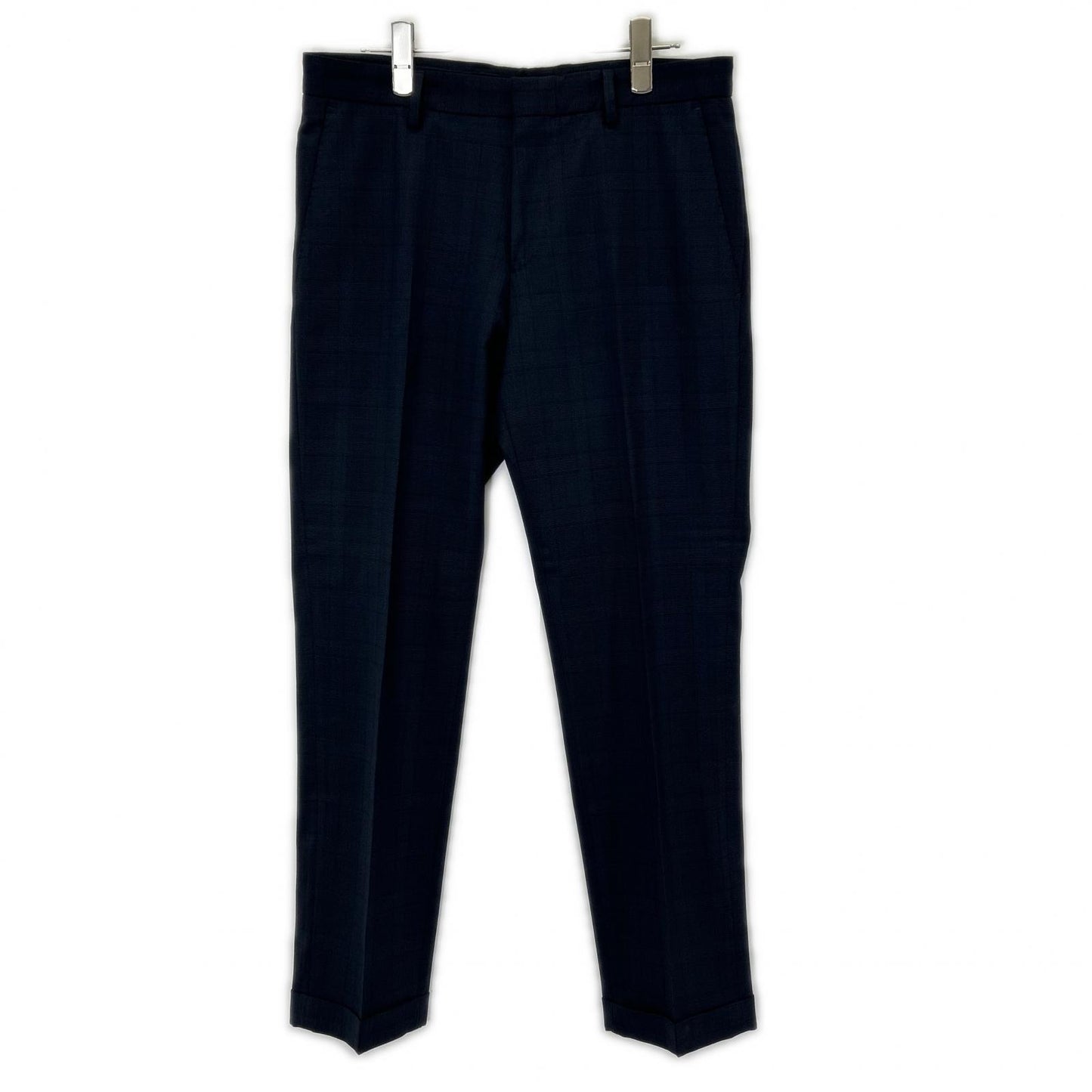 HUGOBOSS Navy Glen Check Wool Suit Size 40R
