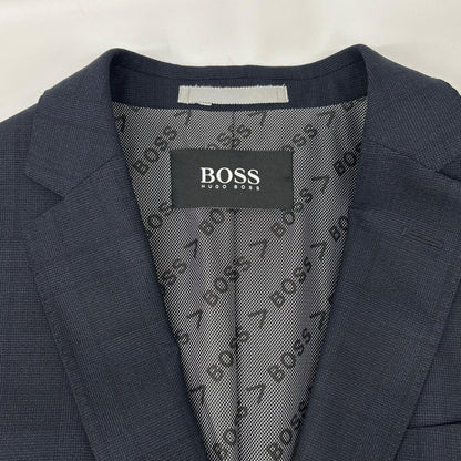 HUGOBOSS Navy Glen Check Wool Suit Size 40R