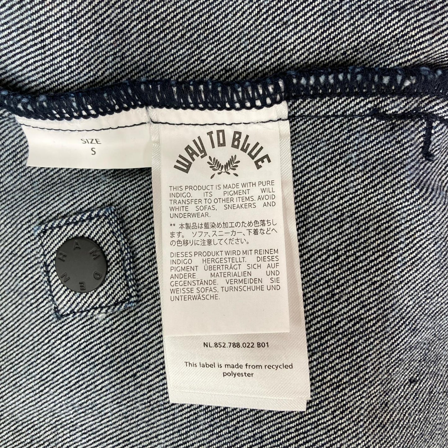 DENHAM 23' Indigo Denim Jacket Blue Size S