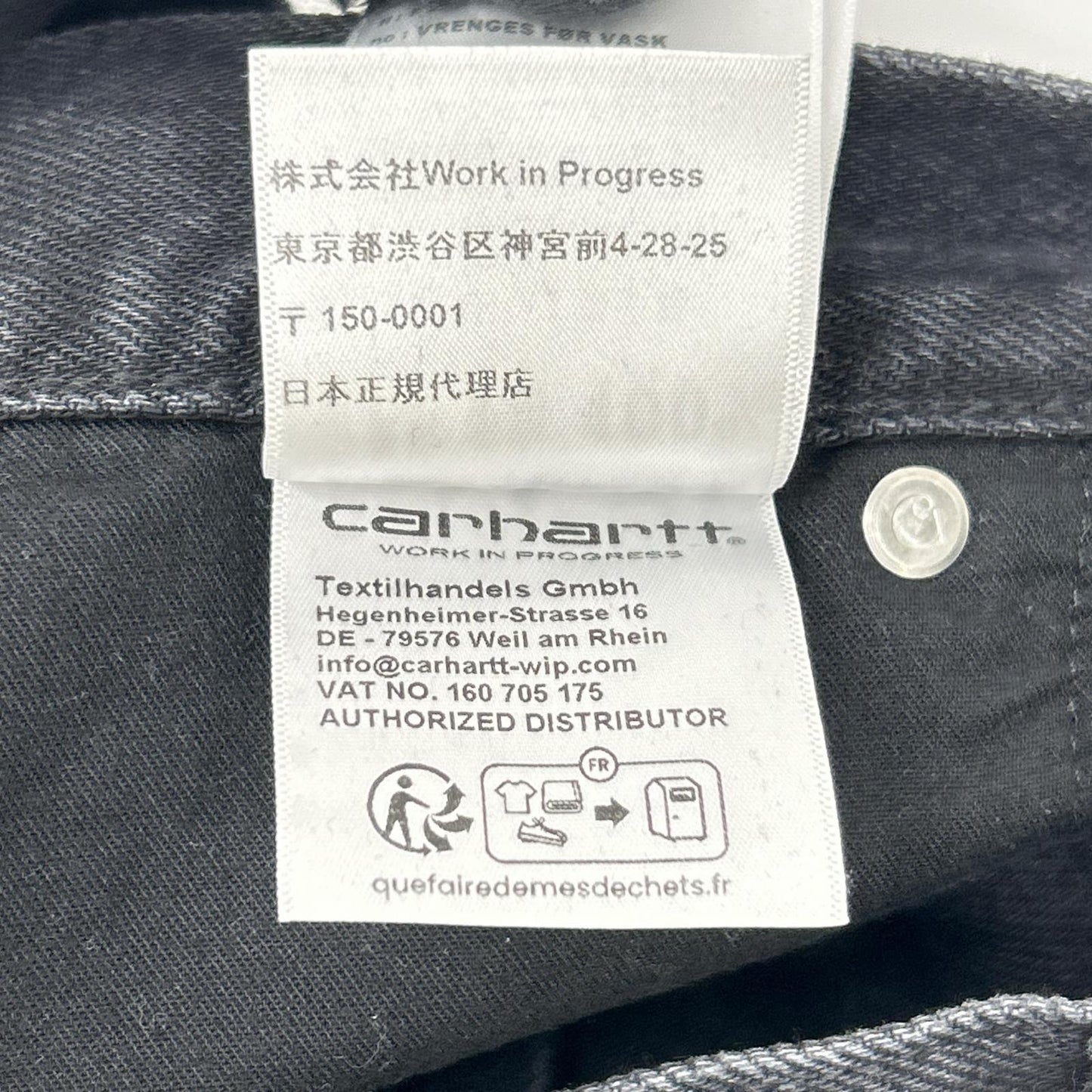 carhartt Charcoal OG Double Knee Short Size M