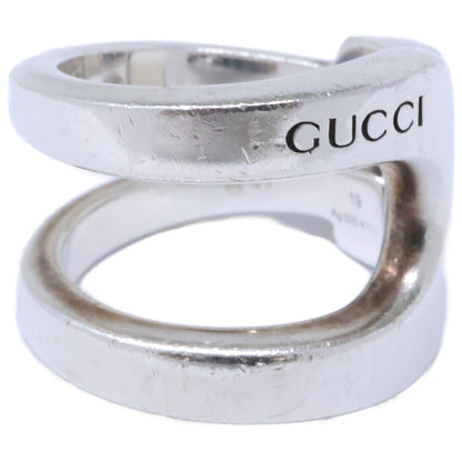 GUCCI Sterling Silver Horsebit Ring Silver Size 19
