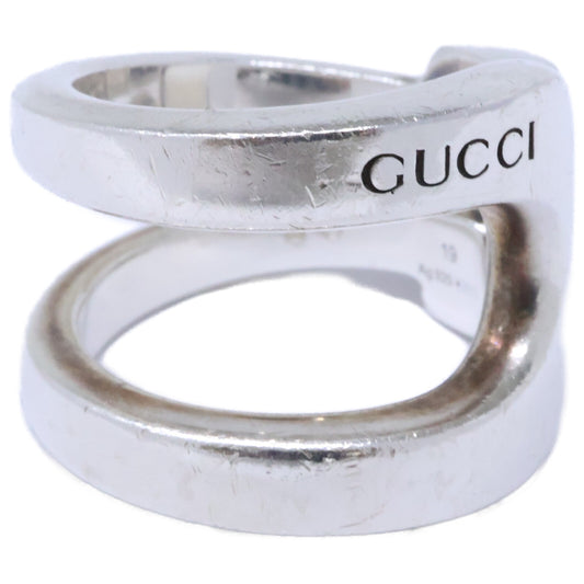 GUCCI Sterling Silver Horsebit Ring Silver Size 19