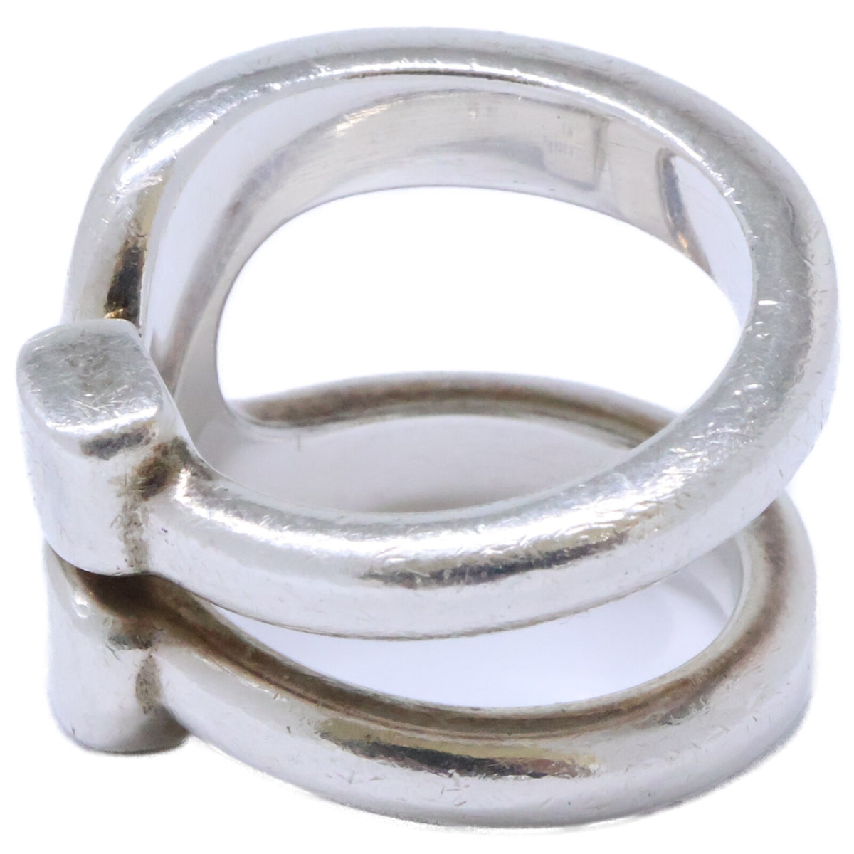 GUCCI Sterling Silver Horsebit Ring Silver Size 19