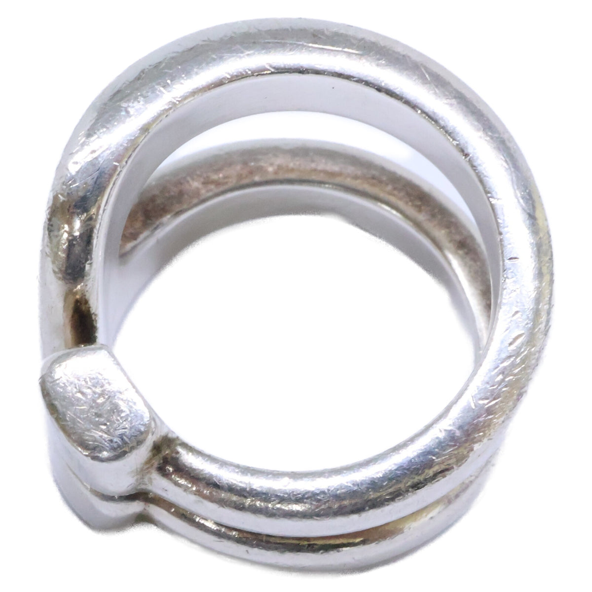 GUCCI Sterling Silver Horsebit Ring Silver Size 19