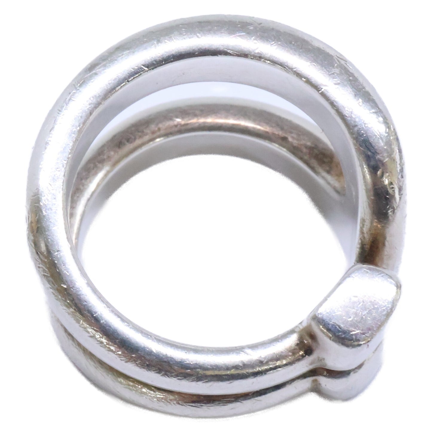 GUCCI Sterling Silver Horsebit Ring Silver Size 19