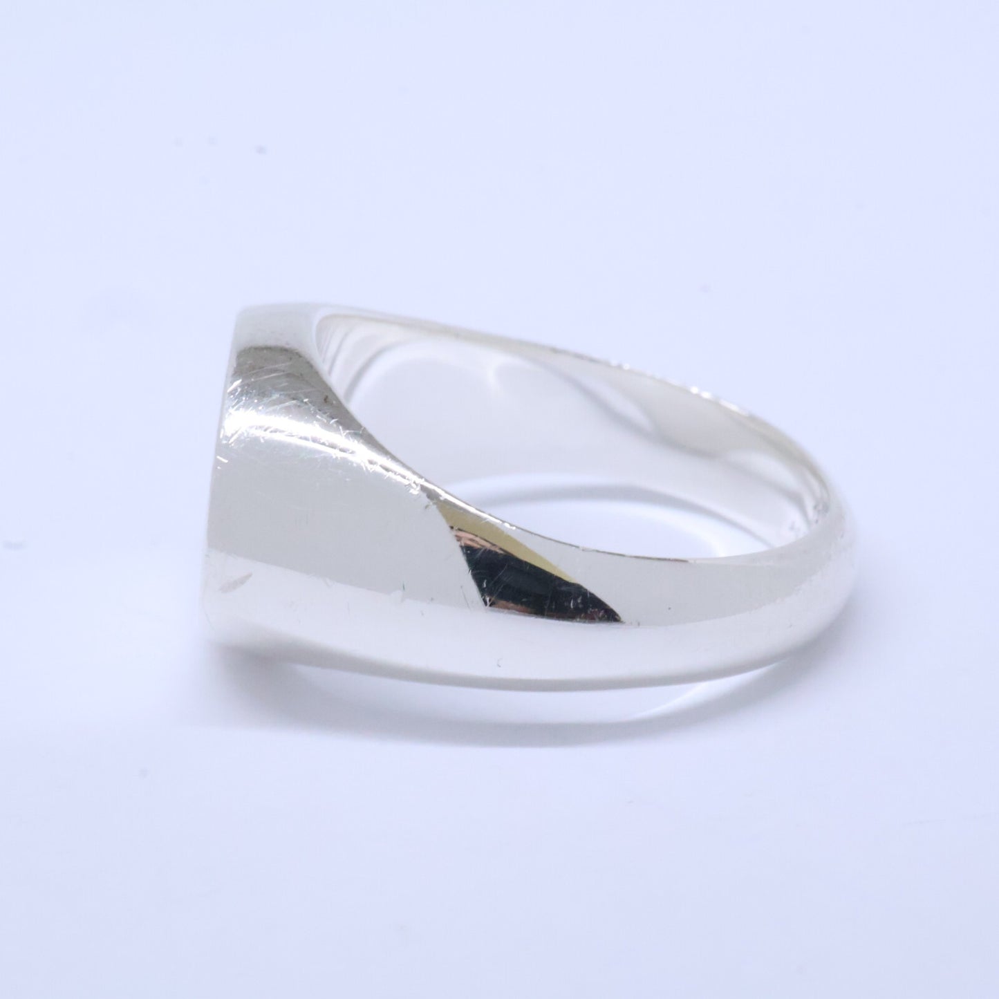 GUCCI Sterling Silver Trademark Oval Ring Silver Size 18