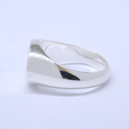 GUCCI Sterling Silver Trademark Oval Ring Silver Size 18