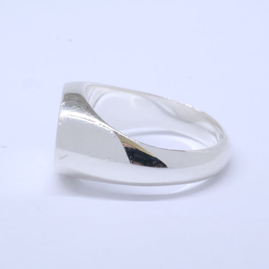 GUCCI Sterling Silver Trademark Oval Ring Silver Size 18