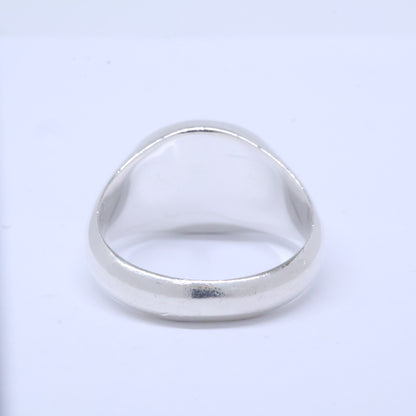 GUCCI Sterling Silver Trademark Oval Ring Silver Size 18