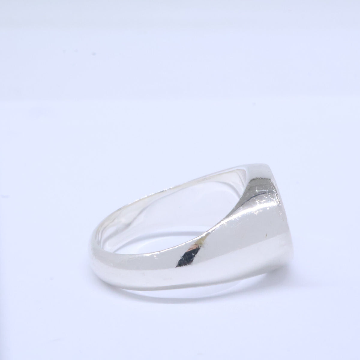 GUCCI Sterling Silver Trademark Oval Ring Silver Size 18