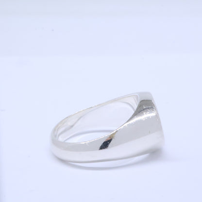 GUCCI Sterling Silver Trademark Oval Ring Silver Size 18
