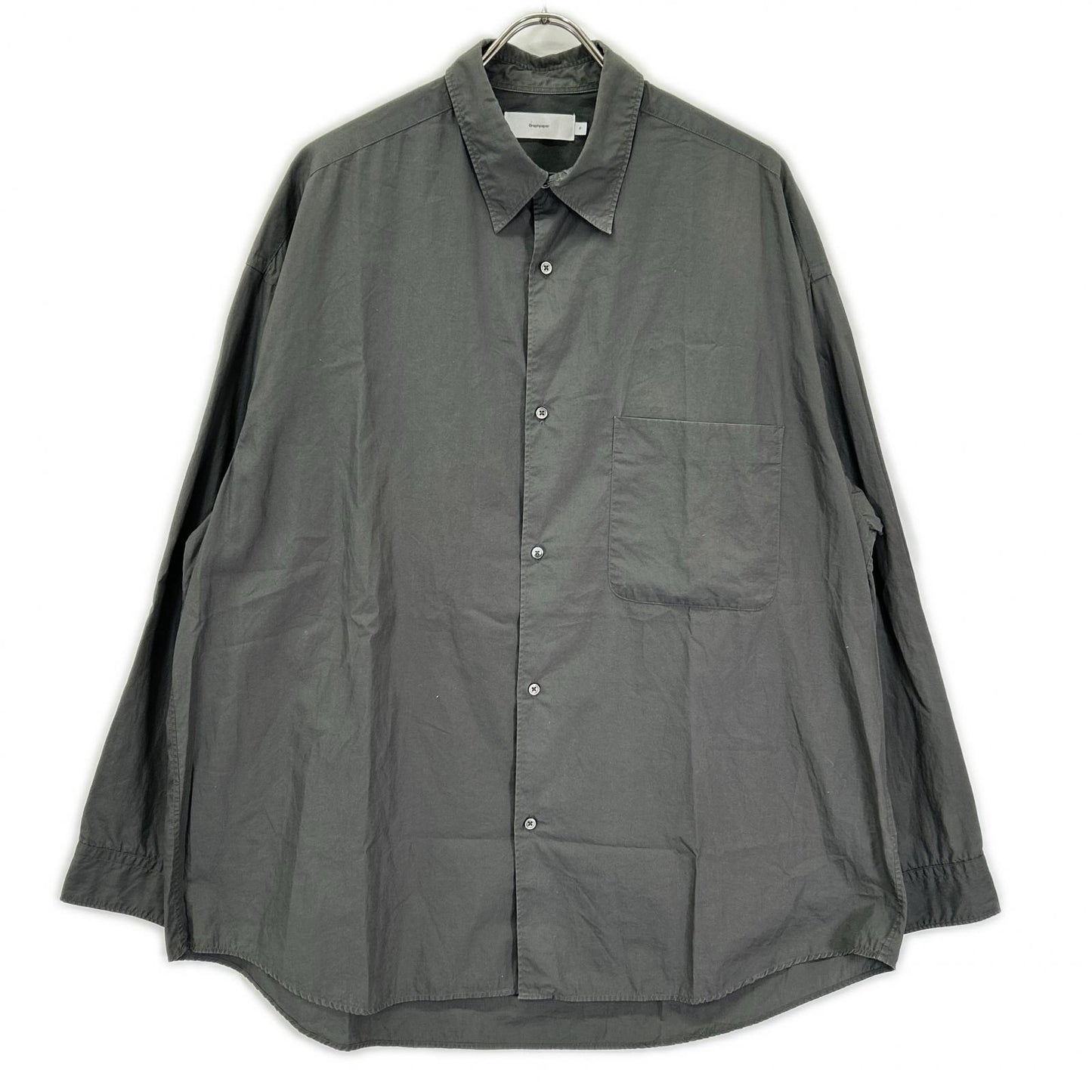 Graphpaper Gray Broad Long Sleeve Oversized Collar Shirt Size F