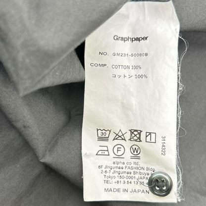 Graphpaper Gray Broad Long Sleeve Oversized Collar Shirt Size F