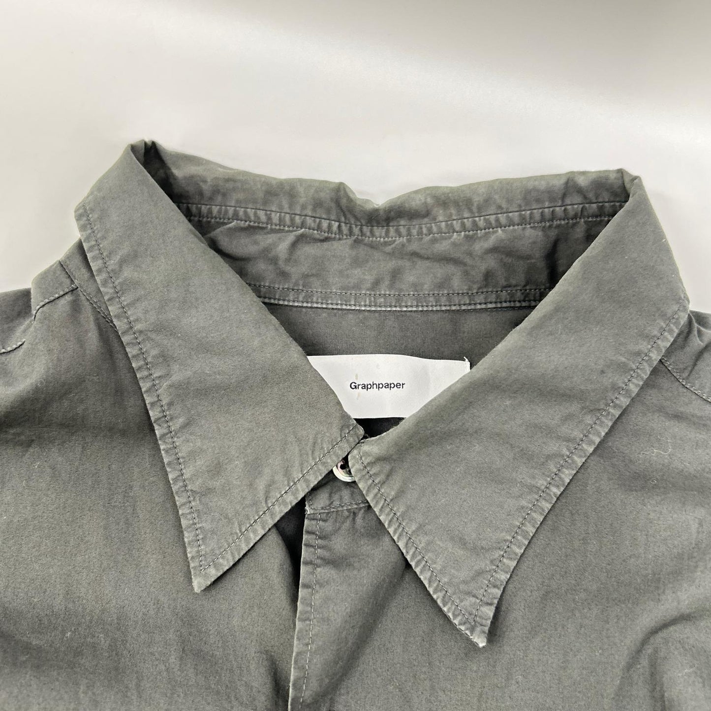 Graphpaper Gray Broad Long Sleeve Oversized Collar Shirt Size F