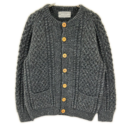 Inverallan Charcoal Wool 4A Golfer Cardigan