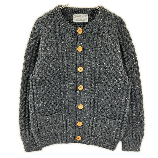 Inverallan Charcoal Wool 4A Golfer Cardigan