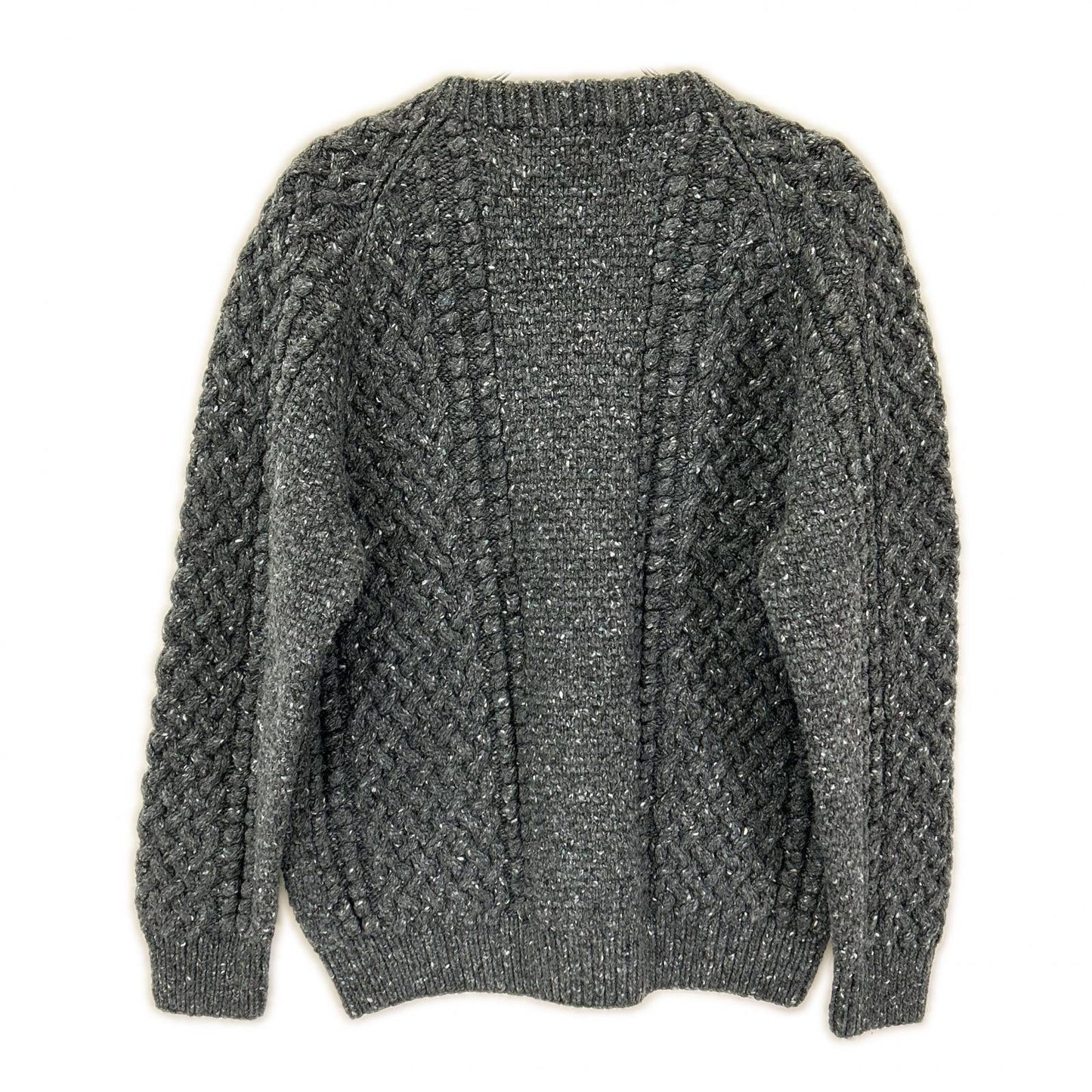 Inverallan Charcoal Wool 4A Golfer Cardigan