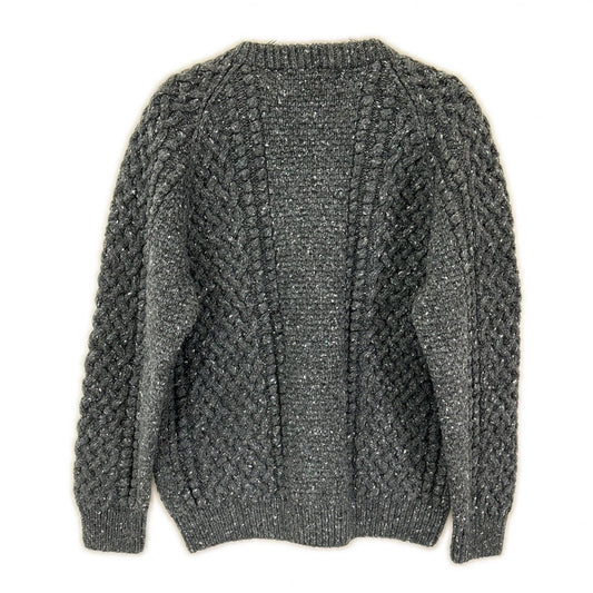 Inverallan Charcoal Wool 4A Golfer Cardigan