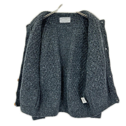 Inverallan Charcoal Wool 4A Golfer Cardigan