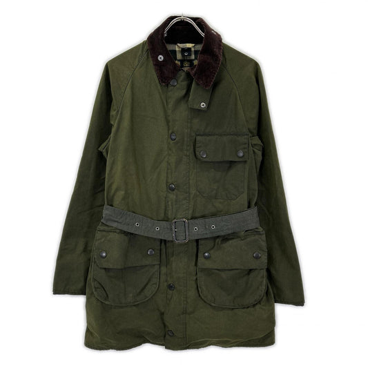 Barbour Khaki Solway Zip Oiled Coat Size 38